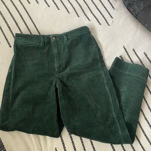 Slim Emmett Wide-Leg Crop Corduroy Pants